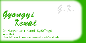 gyongyi kempl business card